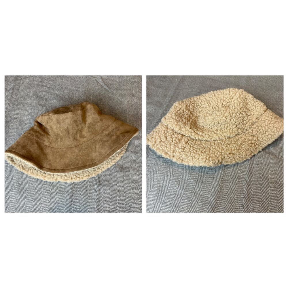 San Diego Hat Co Bucket Hat Women's Reversible Faux Suede Sherpa Fleece